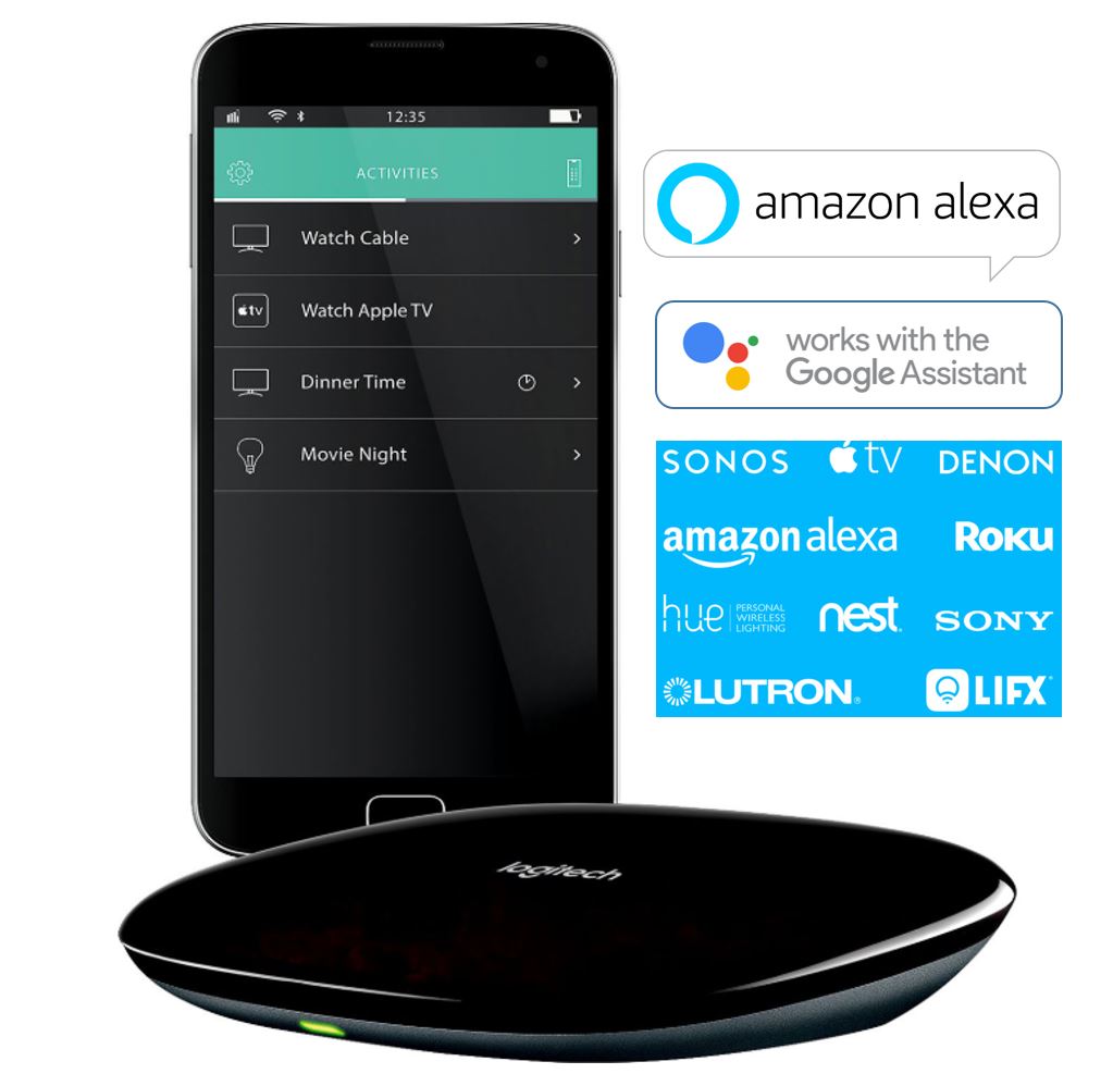Logitech Harmony Smart Home IR Hub Universal Remote Controller for SmartHome via iOS Android Alexa Smartphone Tablet