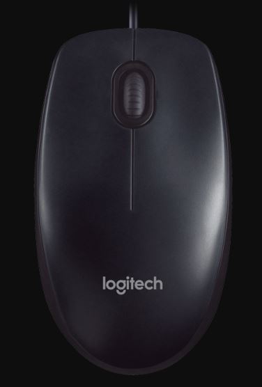 Logitech M90 USB Wired Optical Mouse 1000dpi for PC Laptop Mac Full Size Comfort smooth mover - OEM