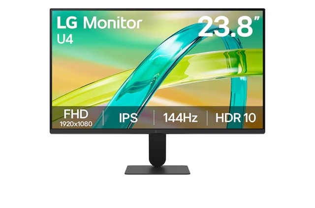 LG Computer system 24' IPS Full HD 144Hz Monitor, 1920x1080, 1ms MBR, HDR10, AMD FreeSync, sRGB 99%, HDMI, VGA, 100x100 VESA 24U411B-B.AAU