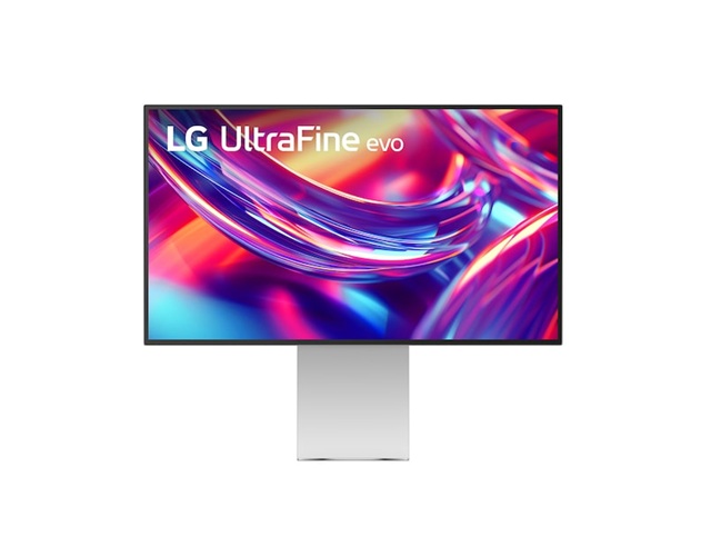 LG UltraFine™evo 32' 6K monitor with IPS Black, HDR600, DCI-P3 98%, Adobe RGB 99.5%, Thunderbolt 5, HDMI 2.1, and tilt/height/pivot adjustments