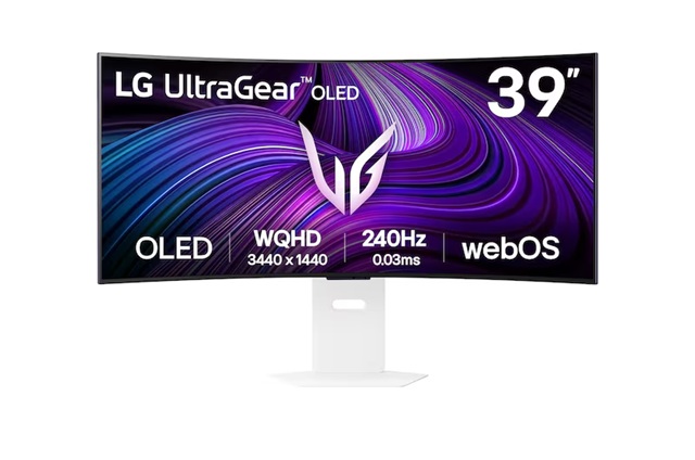 LG 39' UltraGear™ OLED 240Hz WQHD Curved Smart Gaming Monitor, 3440×1440, 0.03ms, 800R, DCI-P3 98.5%, HDR10, G-SYNC, FreeSync Premium, USB-C, 65W