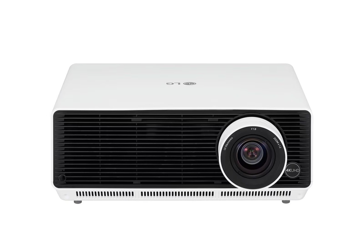 LG BU53R ProBeam 4K (3840x2160) Laser Projector, 5000 ANSI lumens, DLP, 3M:1 contrast, 0.94–1.14 throw, 1.2x zoom, lens shift ±20%/±50%, 20K hrs