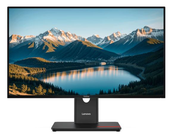 LENOVO ThinkVision T27QD-40 27' QHD Monitor IPS 2560x1440 16:9 Height Adjustable Tilt Swivel pivot Anti-GlarE DP HDMI USB-C Hub VESA Black 3YR 64A6GAR6AU