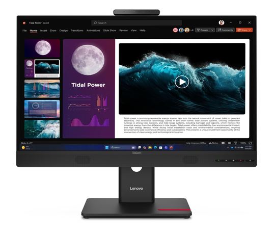 Lenovo 13LCGAR6AU Commercial display ThinkCentre Tiny-in-One 27' 40-120Hz QHD Monitor 2560x1440 16:9 4ms IPS Height Adjust Tilt Swivel Pivot HDMI DP USB3.2 Webcam Mic VESA 3YR