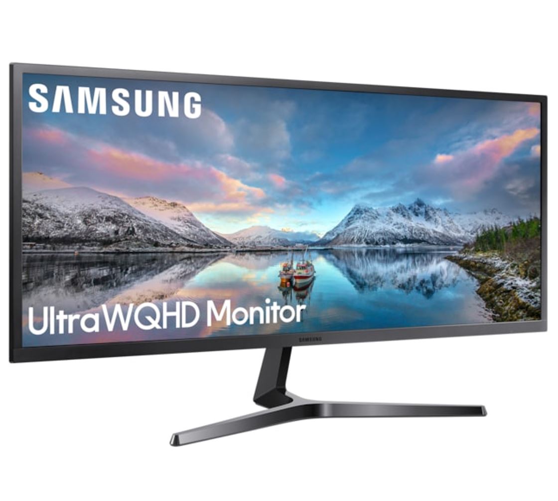 Samsung J550 34' 75Hz WQHD FreeSync Ultra-Wide Monitor 4K 3440x1440 4ms 21:9 16.7M PIP PBP Tilt VESA DP 2xHDMI Slim Bezel Game Mode Eye Save Mode