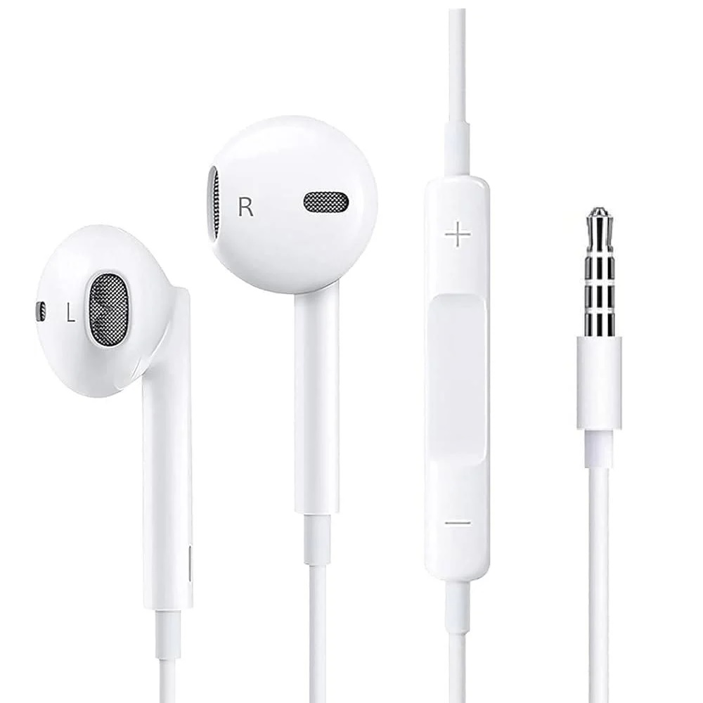 USP MPA-6902957318839 Print media Pisen Half-in-Ear 3.5mm Earphones - White,Ergonomic Design,HD Call Microphone,5 Years Warranty