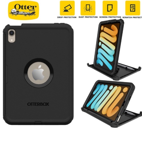 OtterBox Defender Apple iPad Mini (8.3') (A17 Pro) (7th Gen) / iPad Mini (8.3') (6th Gen) Case Black - (77-87843), 7 Years Warranty