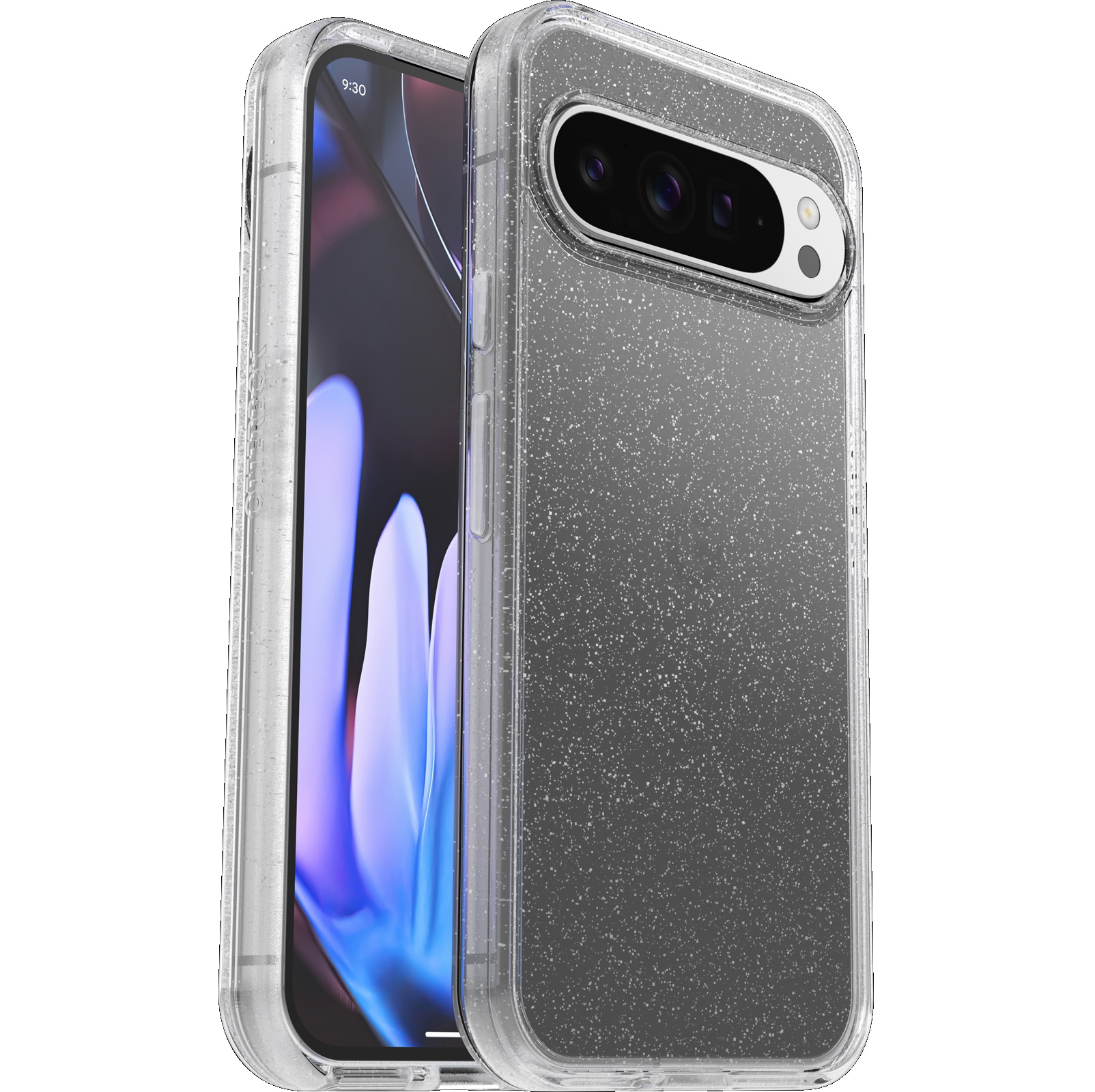 OtterBox Symmetry Clear Google Pixel 9 Pro XL (6.8') Case Stardust (Clear Glitter) - (77-95655), DROP+ 3X Military Standard, 7 Years Warranty
