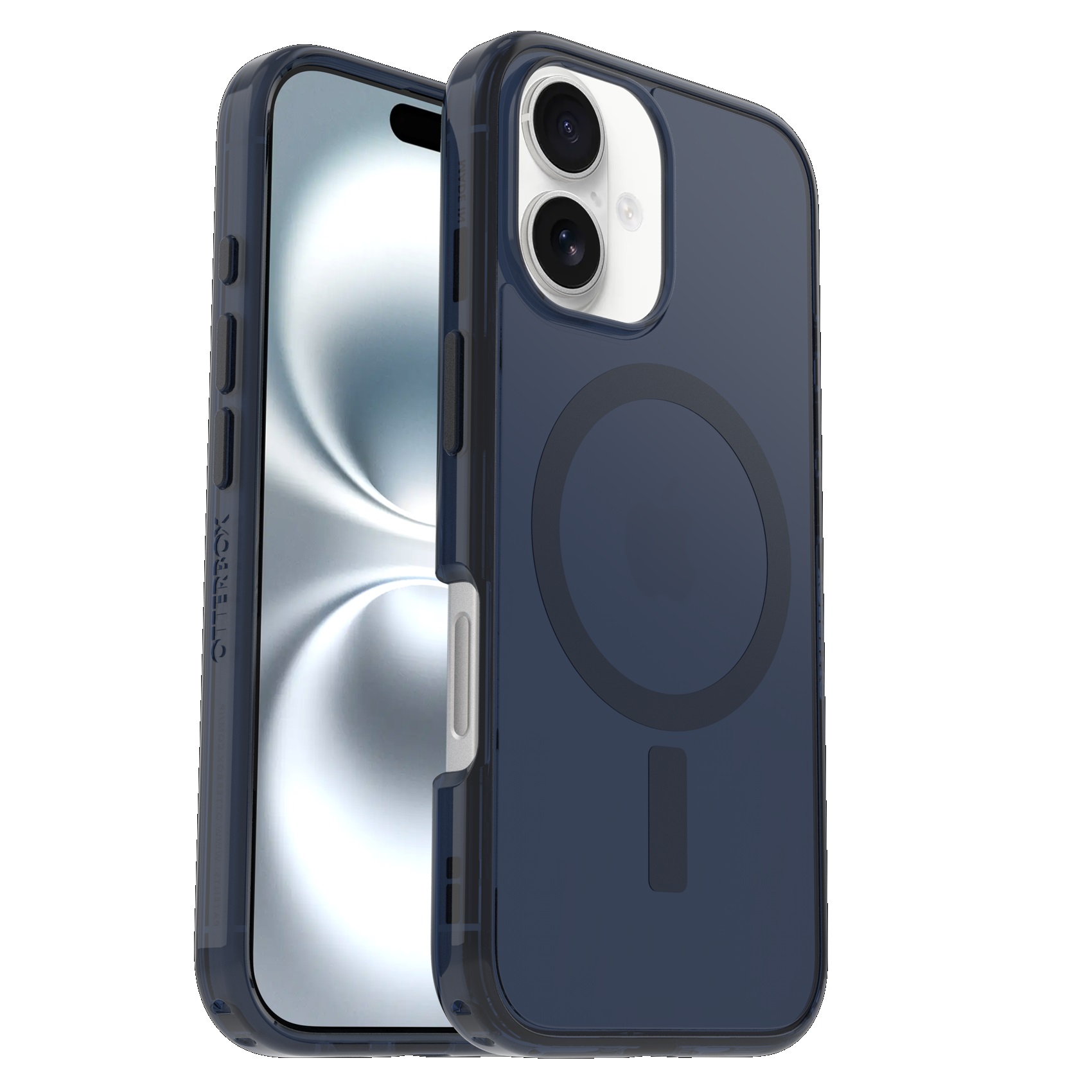 OtterBox Symmetry Clear MagSafe Apple iPhone 16 (6.1') Case Blue - (77-96364), Antimicrobial, DROP+ 3X Military Standard, Raised Edge,7 Years Warranty