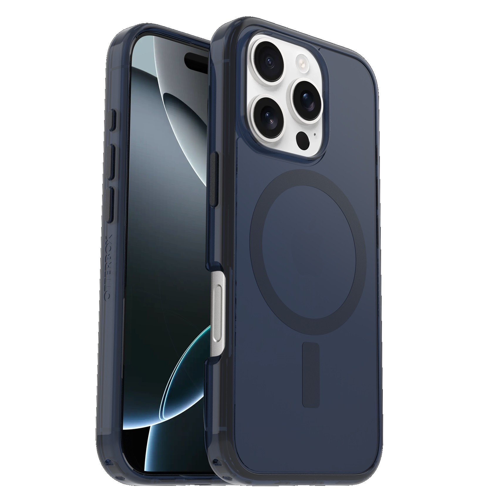 OtterBox Symmetry Clear MagSafe Apple iPhone 16 Pro (6.3') Case Blue - (77-96388), Antimicrobial, DROP+ 3X Military Standard, 7 Years Warranty