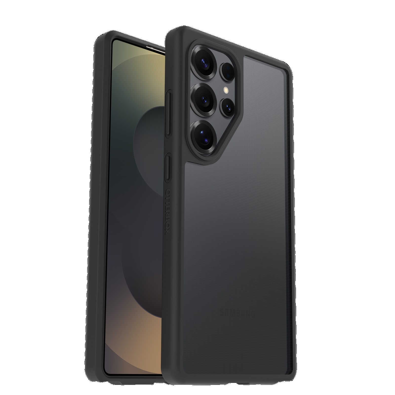 OtterBox Symmetry Cactus Leather Samsung Galaxy S25 Ultra 5G (6.9') Case Noir Ash Black - (77-97507), DROP+ 3X Military Standard, 7 Years Warranty