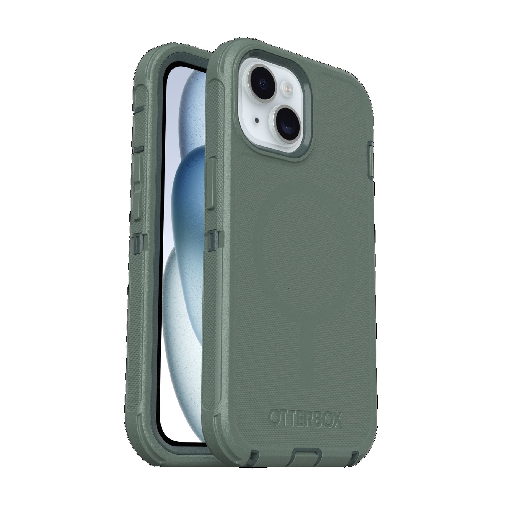 OtterBox Defender MagSafe Apple iPhone 17e /  iPhone 16e /iPhone 15 /iPhone 14 /iPhone 13  (6.1') Case Forest Ranger, 7 Years Warranty