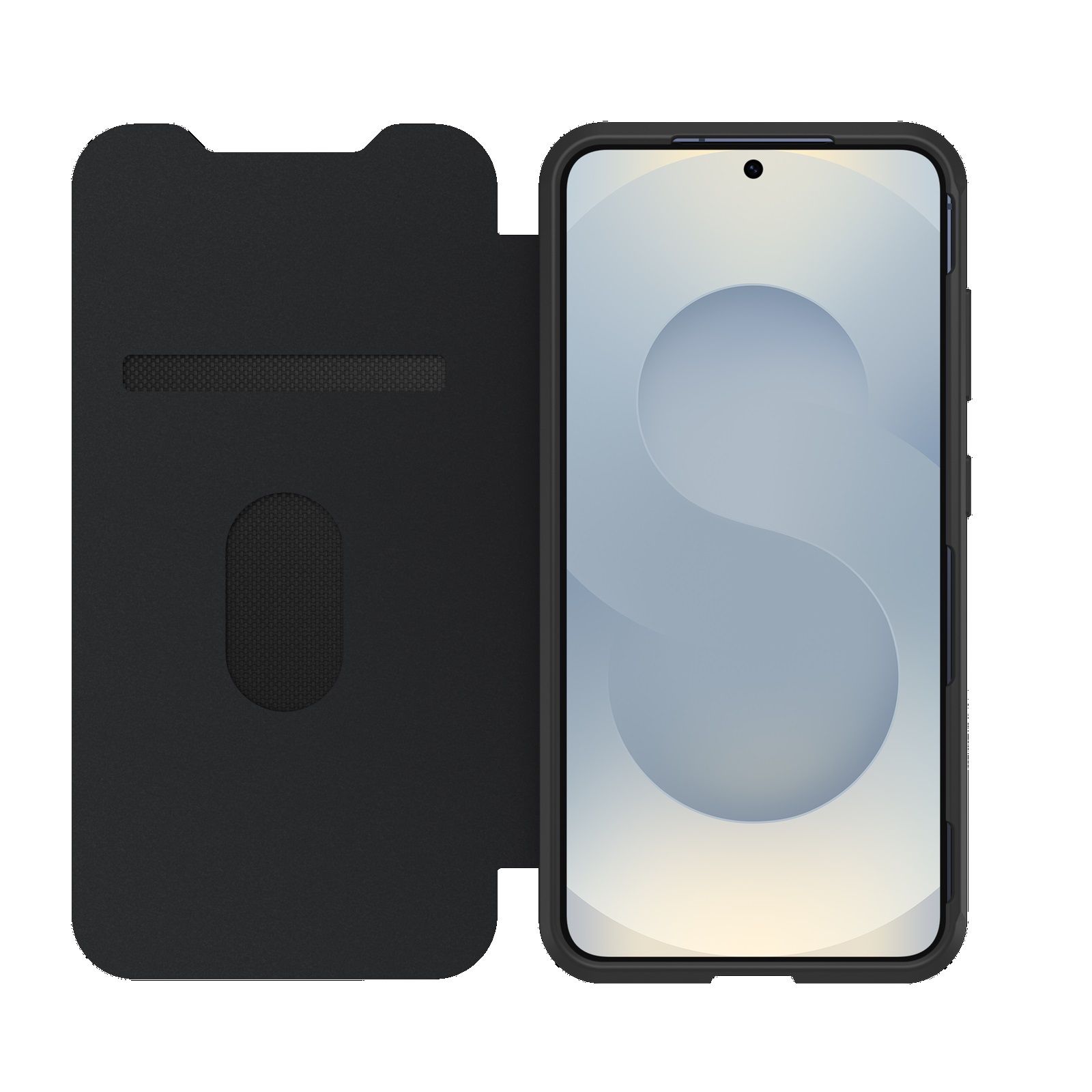 OtterBox React Folio Samsung Galaxy S25+ 5G (6.7') Case Black Crystal (Clear/Black)-(77-97831),DROP+ Military Standard,Raised Edges,7 Years Warranty