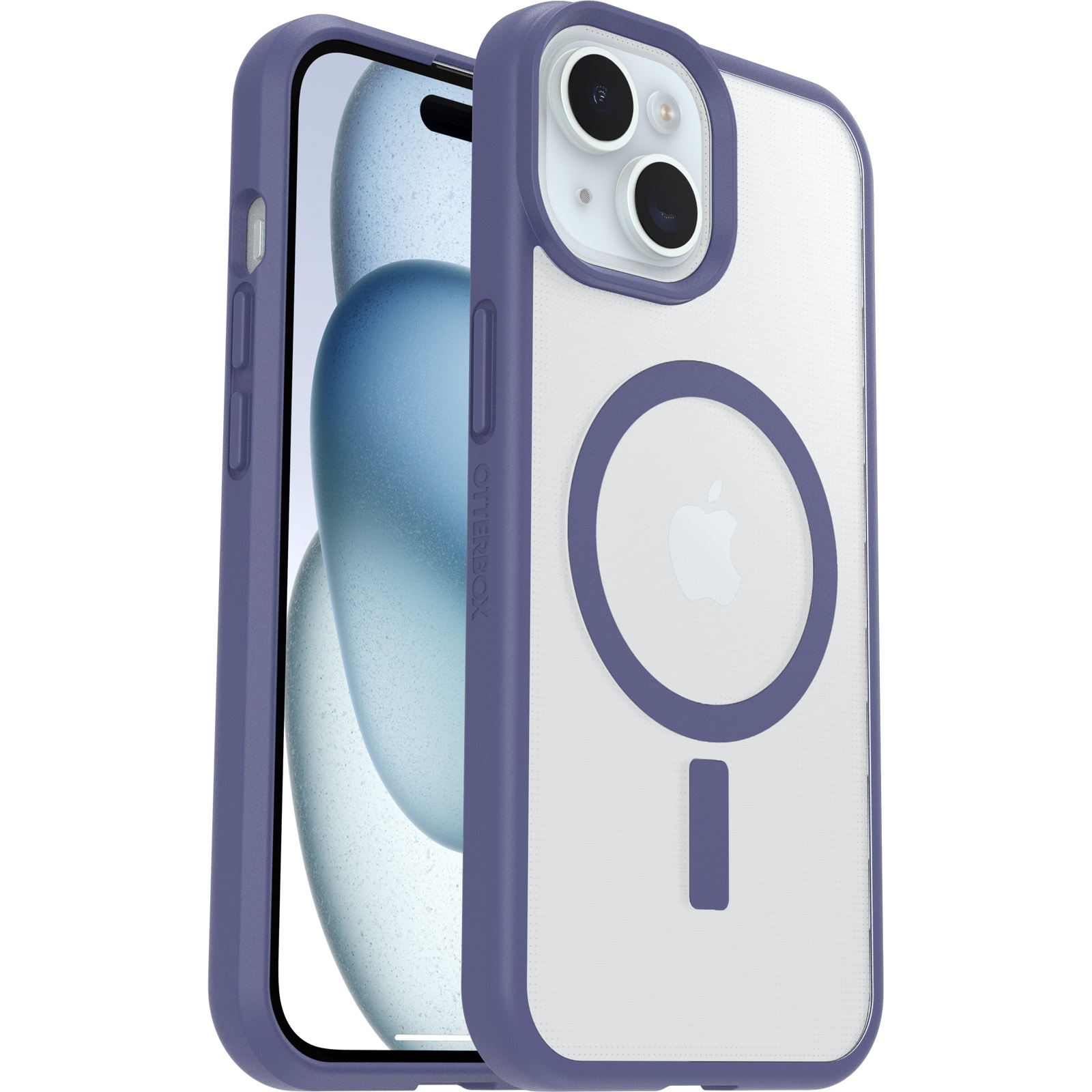 OtterBox React MagSafe Apple  iPhone 17e / iPhone 16e/ iPhone 15/ iPhone 14/ iPhone 13 (6.1') Case Space Cadet (Clear/Purple) ,7 Years Warranty