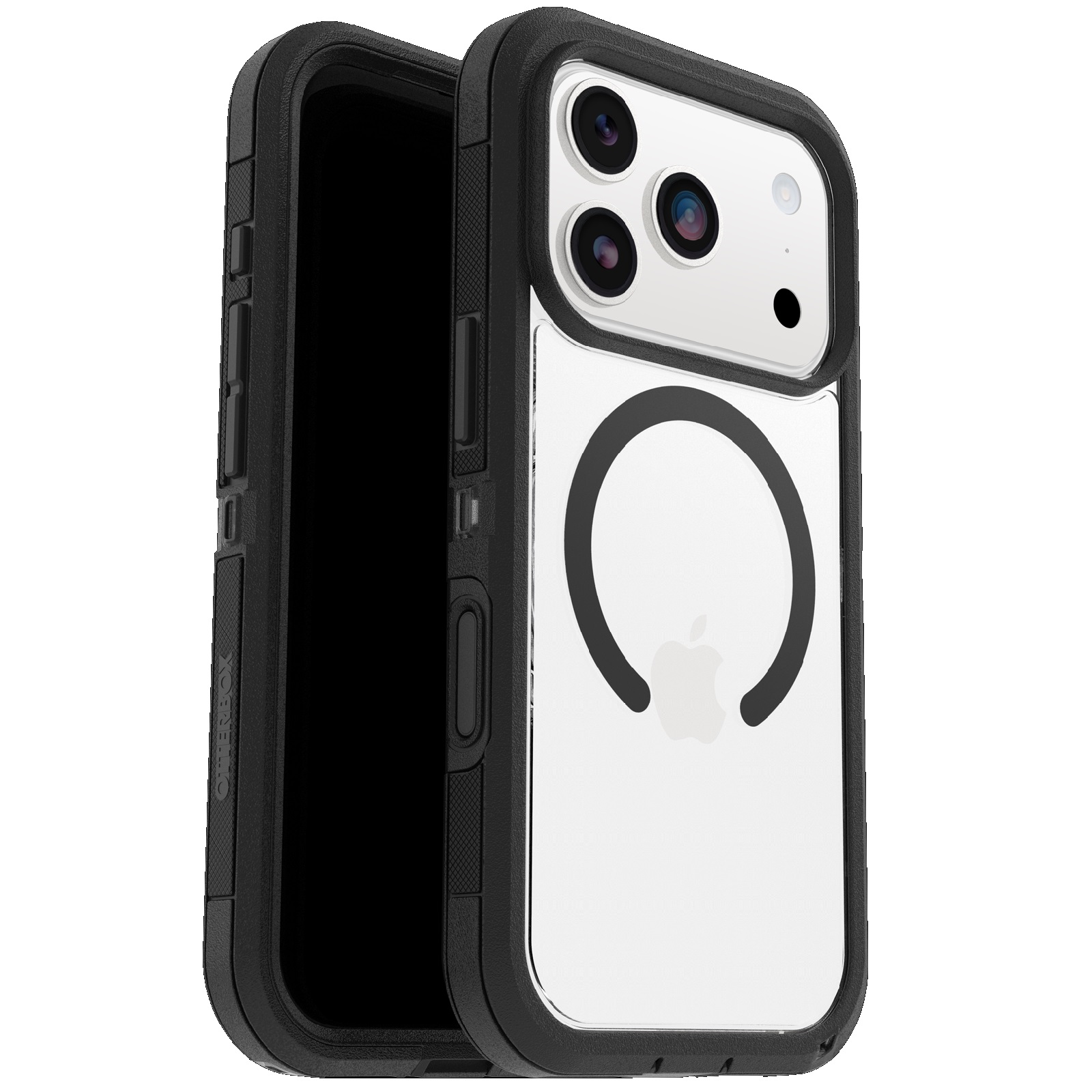 OtterBox Defender Pro XT Clear Apple iPhone 17 Pro Max (6.9') Dark Side Case Clear/Black No Retail Packaging-(77-98536),Raised Edges,7 Years Warranty