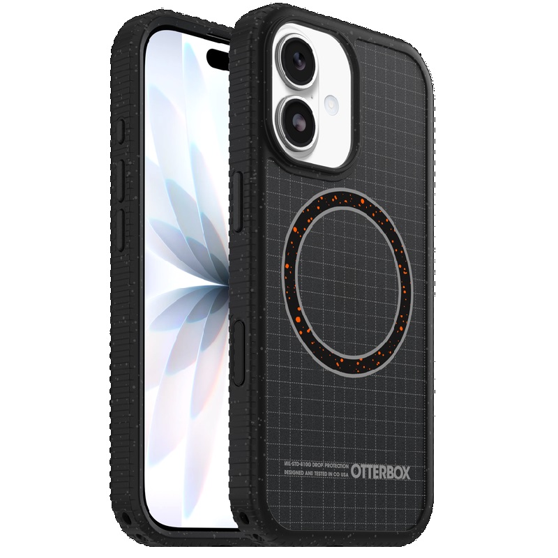 OtterBox Sole Apple iPhone 17 (6.3') Night Raid Case Black - (77-99396), DROP+ 5X Military Standard, Raised Edges, Camera Control, 7 Years Warranty