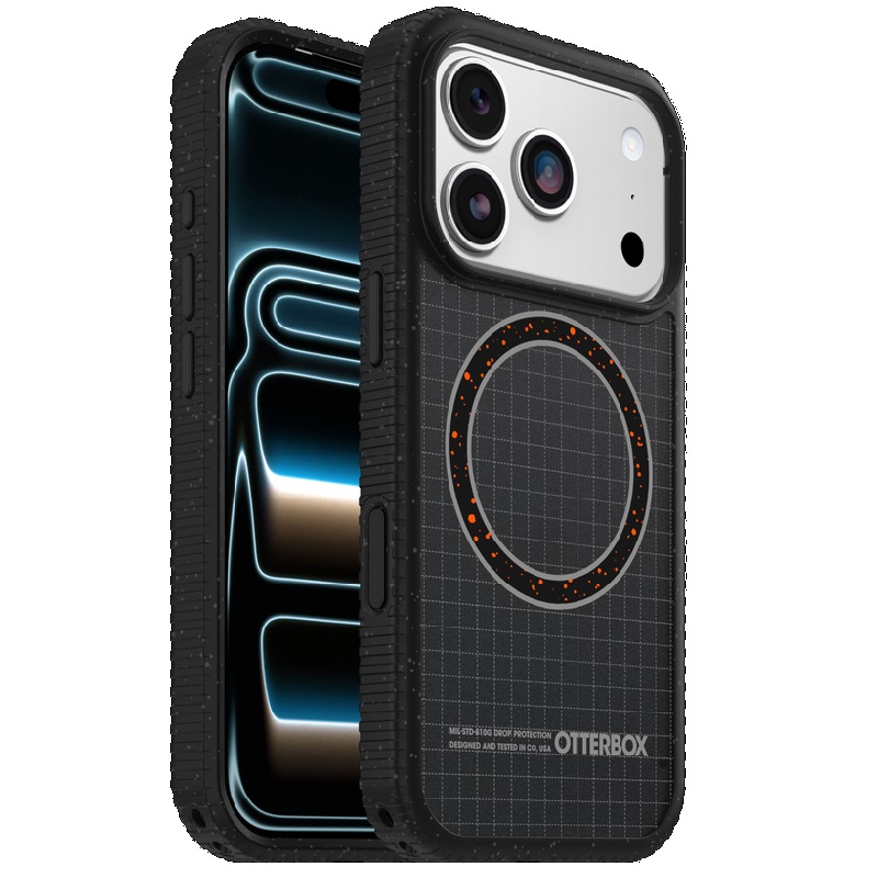 OtterBox Sole Apple iPhone 17 Pro (6.3') Night Raid Case Black - (77-99404), DROP+ 5X Military Standard, Raised Edges, Camera Control,7 Years Warranty