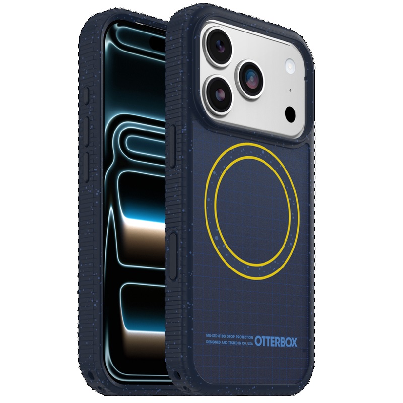 OtterBox Sole Apple iPhone 17 Pro (6.3') Real Quiet Case Blue - (77-99405), DROP+ 5X Military Standard, Raised Edges, Camera Control, 7 Years Warranty