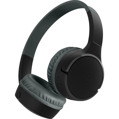 Belkin SoundForm MiniWireless on-Ear Headphones for Kids - Black(AUD002btBKV3),Built-in microphone, Aux Cable (3.5mm), 2 Years Warranty