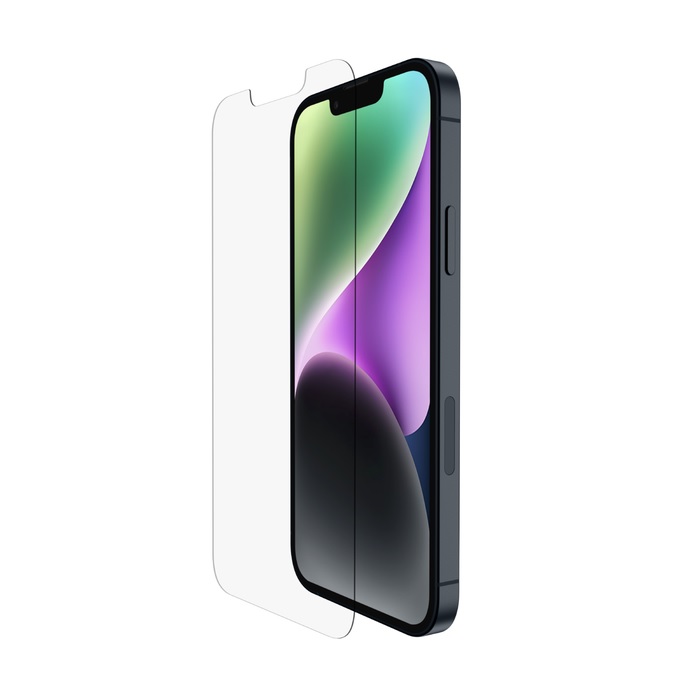 Belkin Commercial display ScreenForce TemperedGlass Treated Screen Protector for Apple iPhone 17e / iPhone 16e / iPhone 14 / iPhone 13 / iPhone 13 Pro - Clear (OVA069zz)