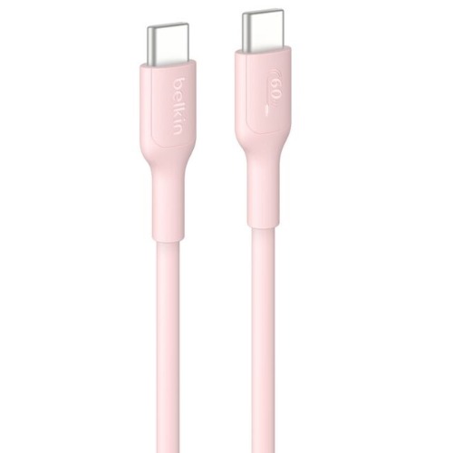 Belkin Network hardware BoostCharge USB-C to USB-C Cable (1M) - Pink (CAB023fq1MPK), 3A/60W, 480Mbps, 300K+ Bends, Apple, Samsung, USB-IF Certified, 2 Years Warranty