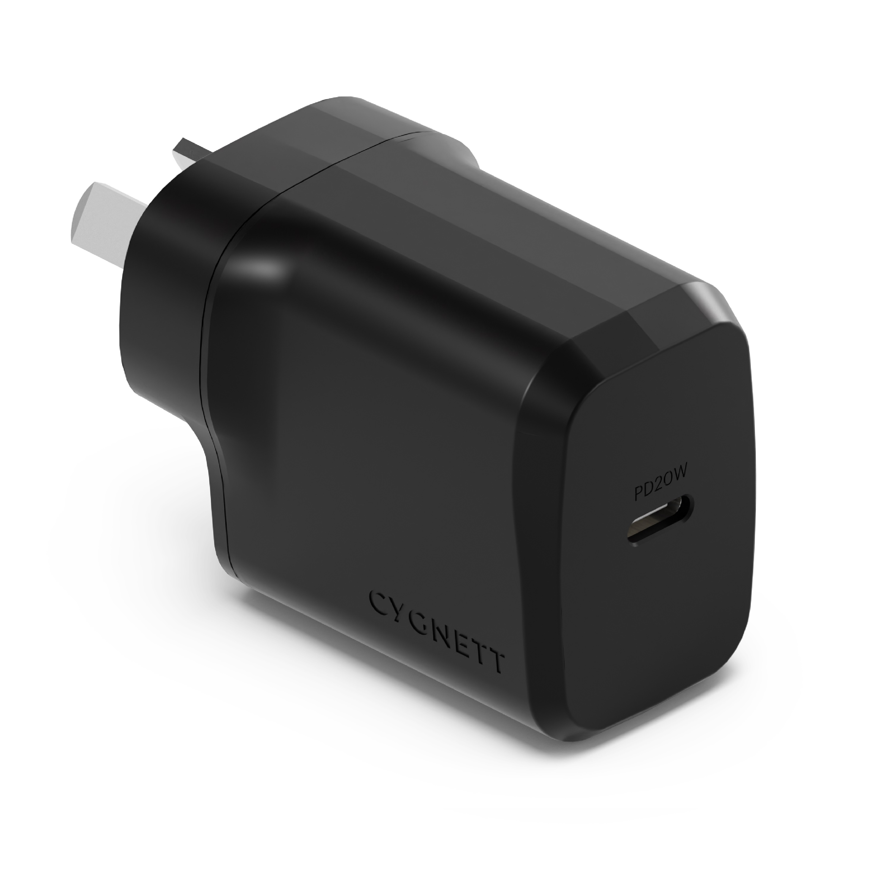 LS Cygnett PowerPlus 20W USB-C PD Fast Wall Charger - Black(CY4733PDWCH), Palm-Size, Portable,Best for iPhone,Samsung & USB-C Devices,2 Years Warranty