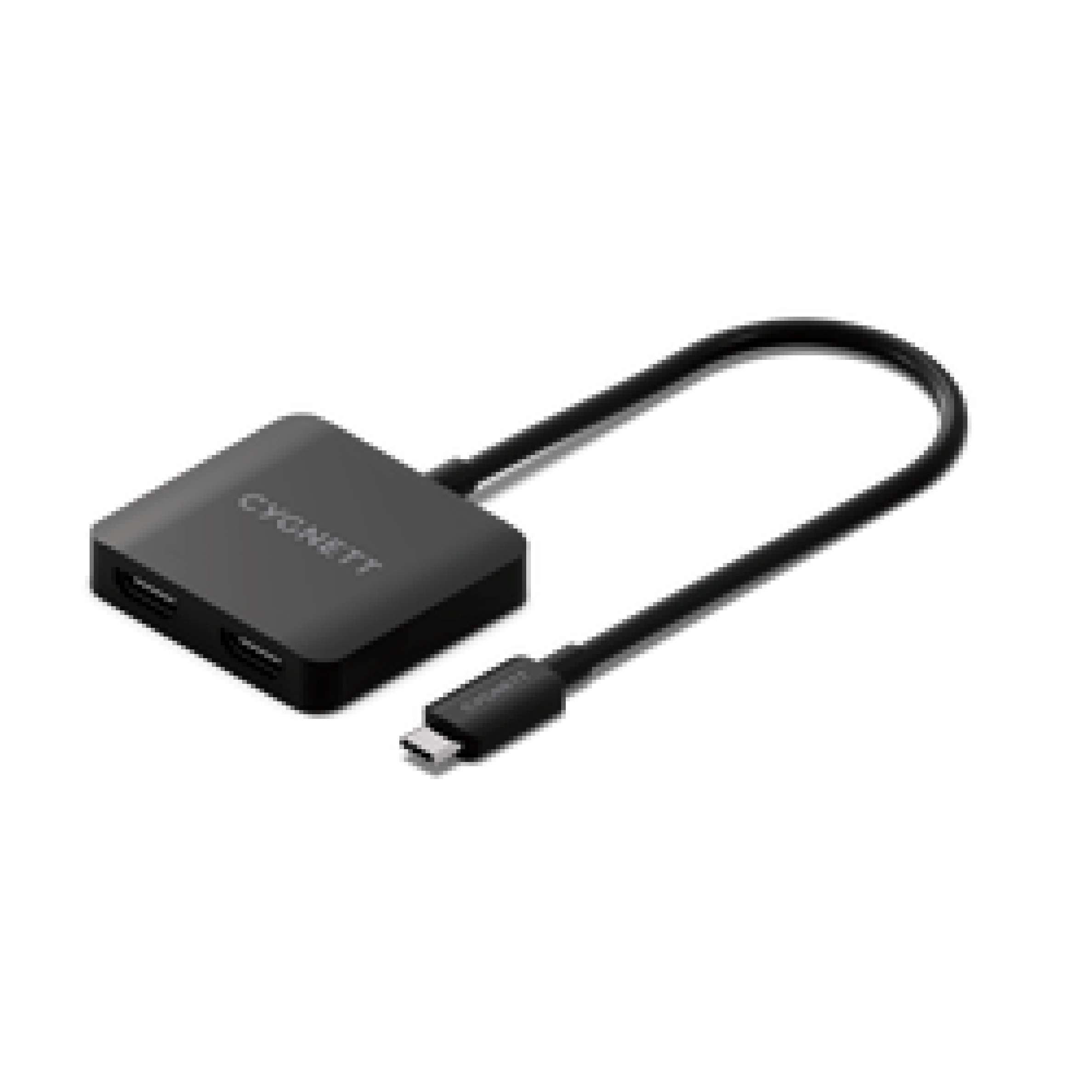 Cygnett Unite 2-in-1 USB-C to Dual HDMI Hub -Black(CY5391CYHUB),2x4KHDMI(60Hz),Supports MST Mode, ABS Outer Shell,Integrated 15cm cable,2Year Warranty