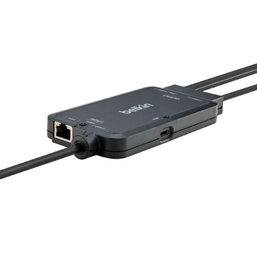 Belkin Laptop Cybersecurity and Secure KVM TAA KVM Dock USB-C® to (2) DP/USB-B Cables w/ RJ45 and Power - Black(F1DN2CCBL-CPN6t), 3 Years Warranty