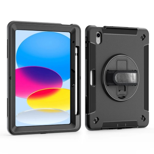 USP hdta72020 Tablet Rugged Samsung Galaxy Tab A7 (10.4') Case Black - Built-in-Kickstand, Hand & Shoulder Strap, DropProof,Pen Holder, 5 Years Warranty