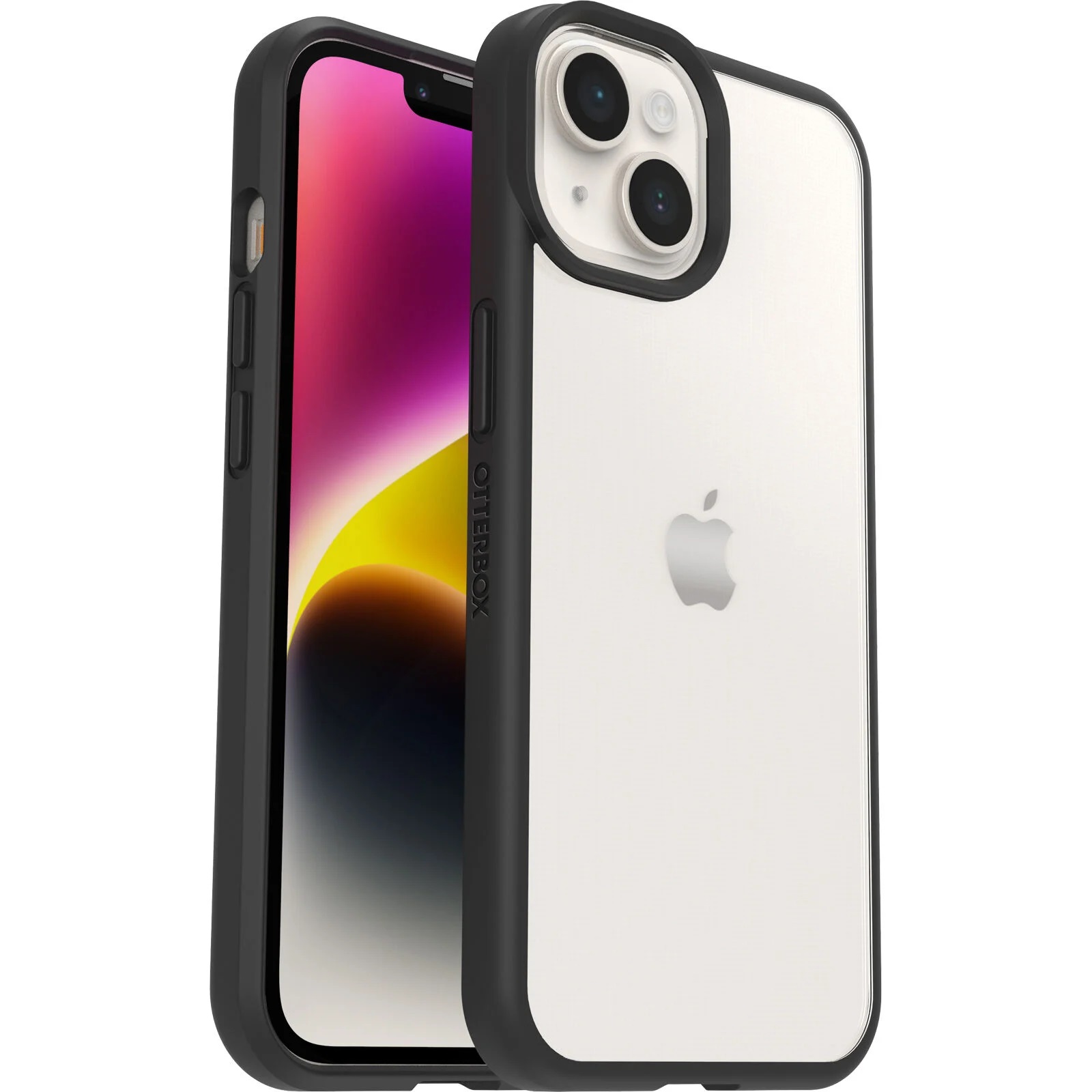 OtterBox React Apple iPhone 17e /  iPhone 16e / iPhone 14 Case Black Crystal (Clear/Black) - (77-88882), DROP+ Military Standard,7 Years Warranty