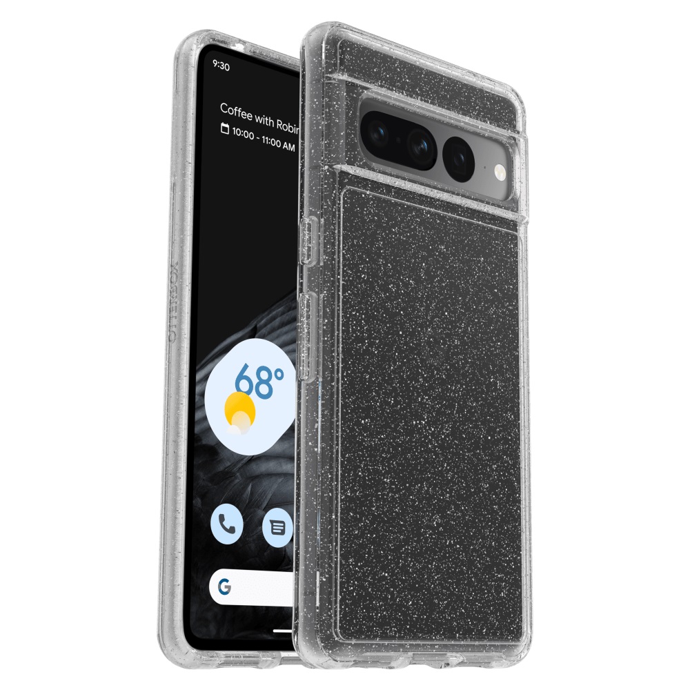 OtterBox Symmetry Clear Google Pixel 7 Pro 5G (6.7') Case Stardust (Clear Glitter) - (77-89944), Antimicrobial, Raised Edges, 7 Years Warranty