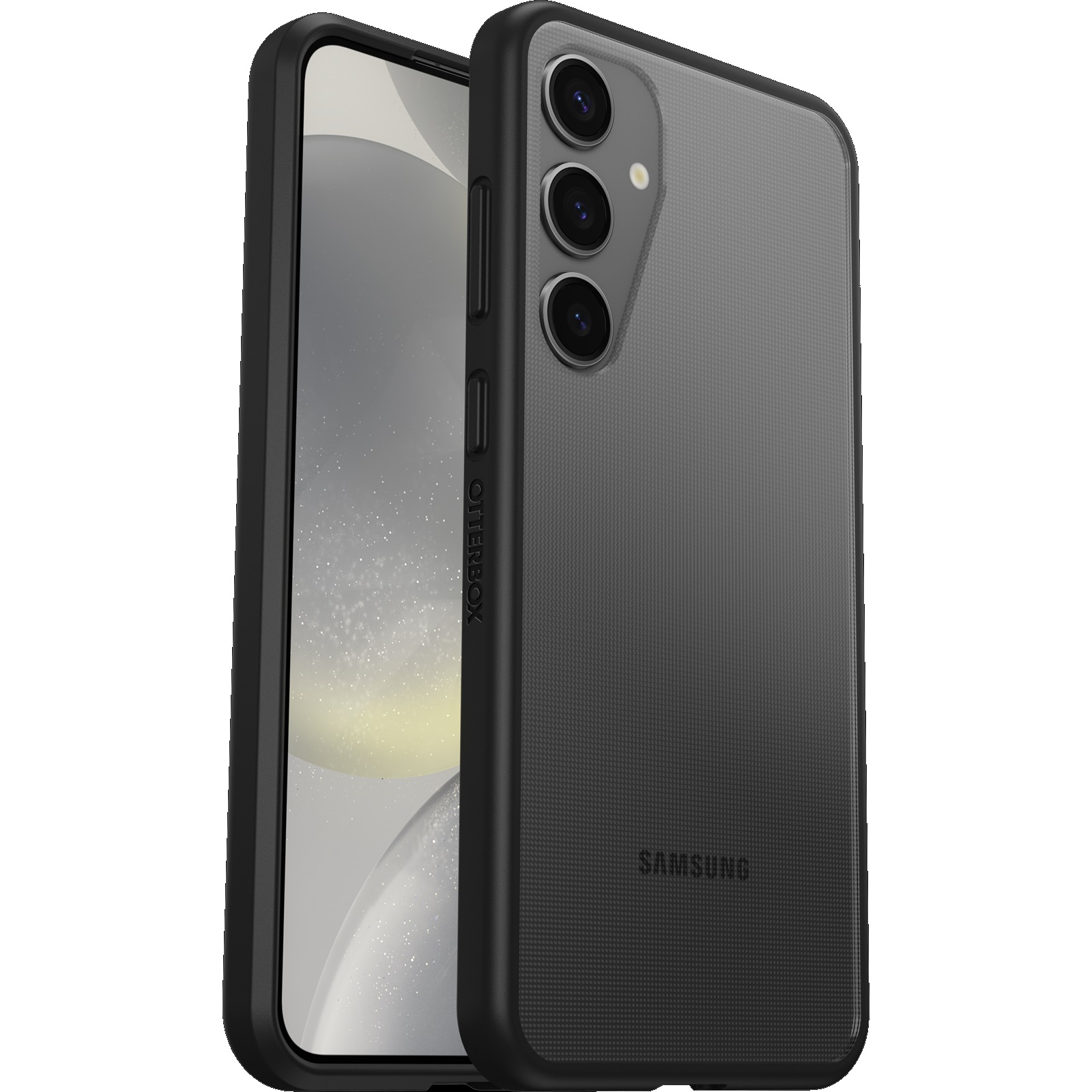 OtterBox React Samsung Galaxy S24+ 5G (6.7') Case Clear/Black - (77-94666),DROP+ Military Standard, Wireless Charging Compatible, 7 Years Warranty