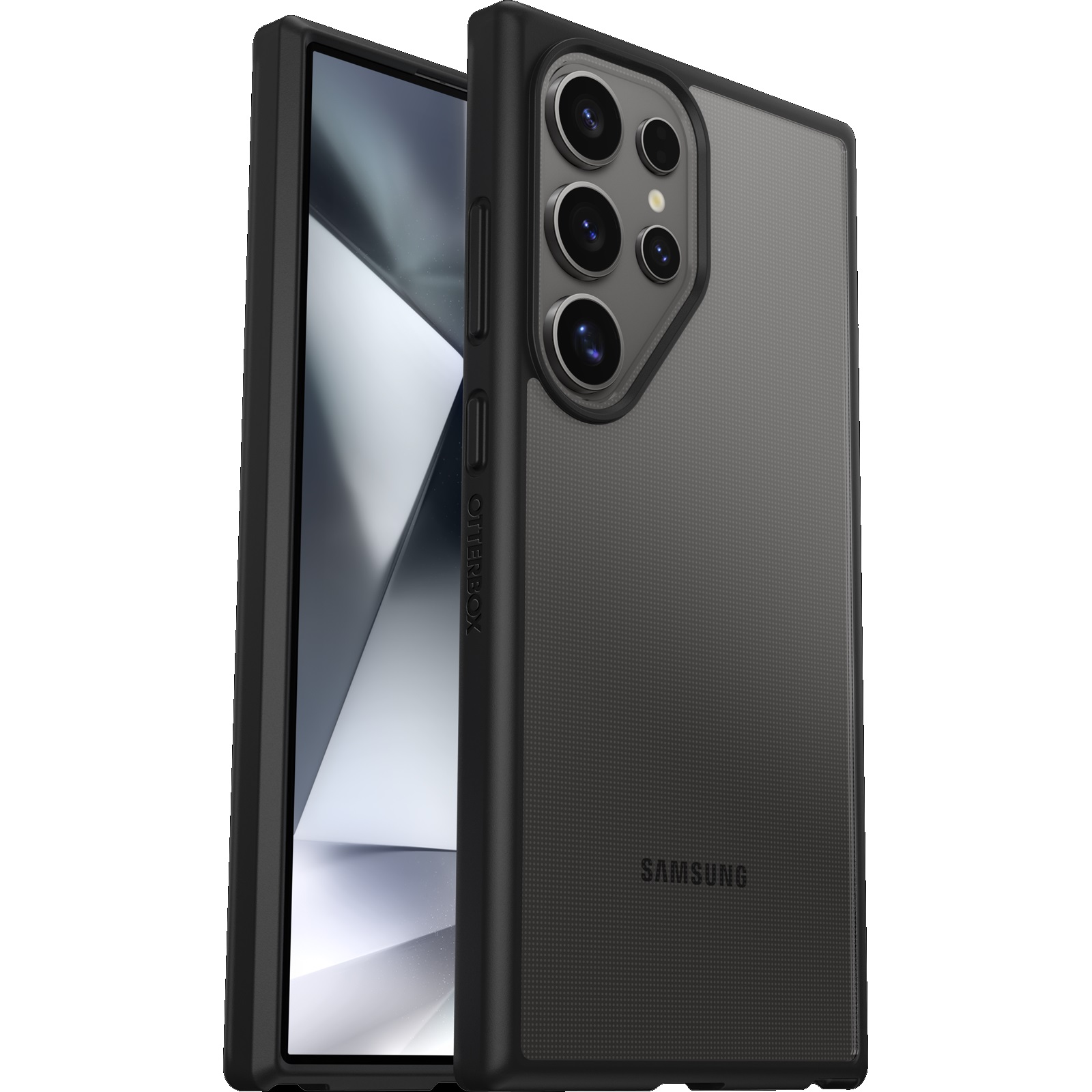 OtterBox React Samsung Galaxy S24 Ultra 5G (6.8') Case Clear/Black - (77-94675), DROP+ Military Standard, Antimicrobial, Raised Edges,7 Years Warranty