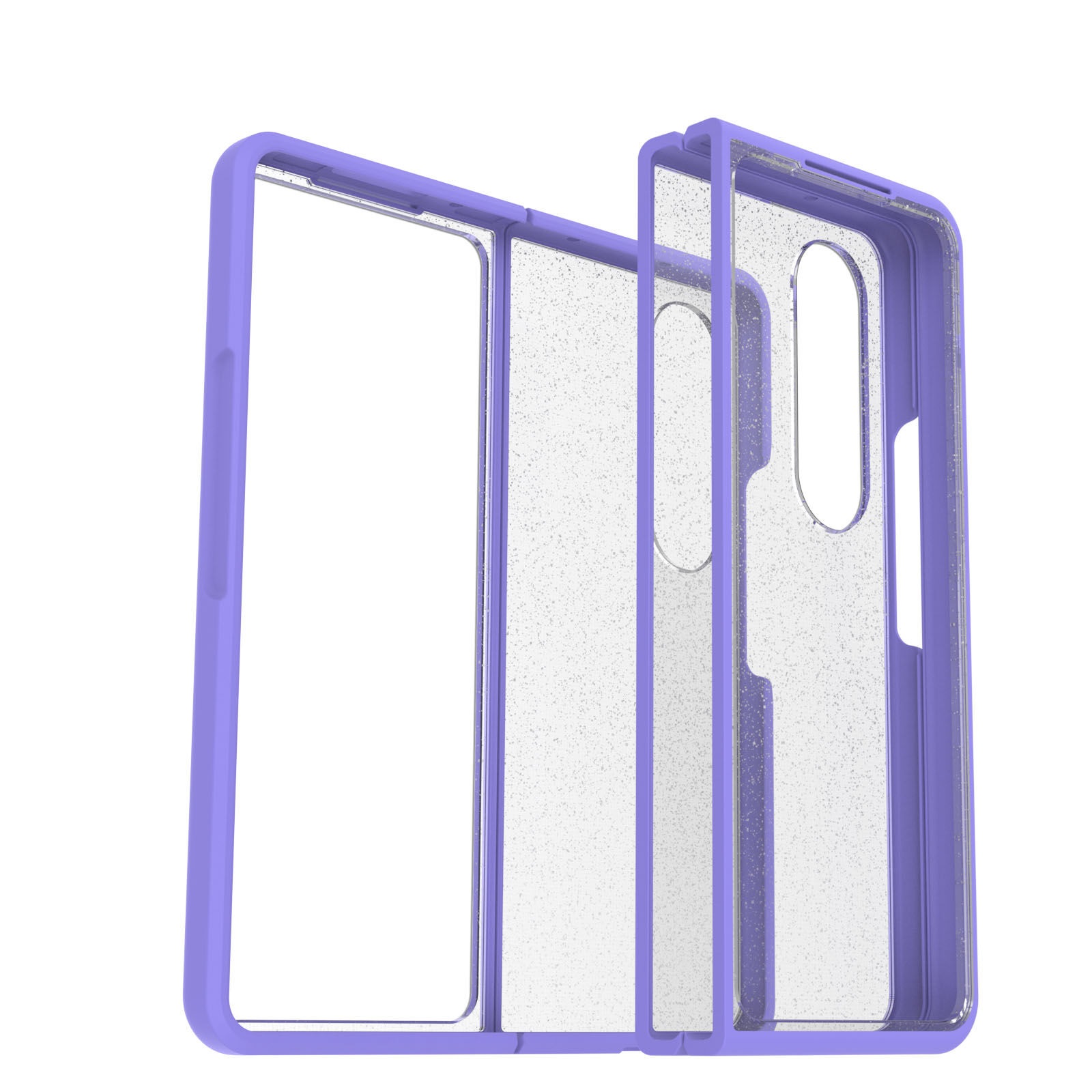 OtterBox Samsung Galaxy Z Fold4 5G (7.6') Thin Flex Series Antimicrobial Case - Sparkle Purplexing (Purple / Clear Glitter)(77-90907),7 Years Warranty