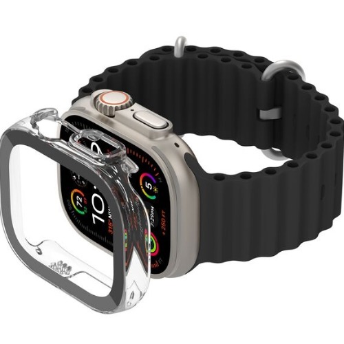 Belkin Commercial display ScreenForce TemperedCurve 2-in-1 Treated Screen Protector + Bumper for Apple Watch Ultra/Ultra 2 - Clear(OWA001zzCL), 2 Years Warranty
