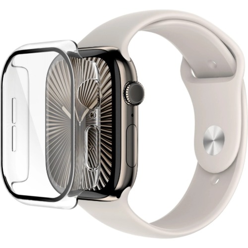 Belkin Commercial display ScreenForce TemperedCurve 2-in-1 Treated Screen Protector + Bumper for Apple Watch Series 10 (46mm) - Clear(OWA003fqCL), 2 Years Warranty