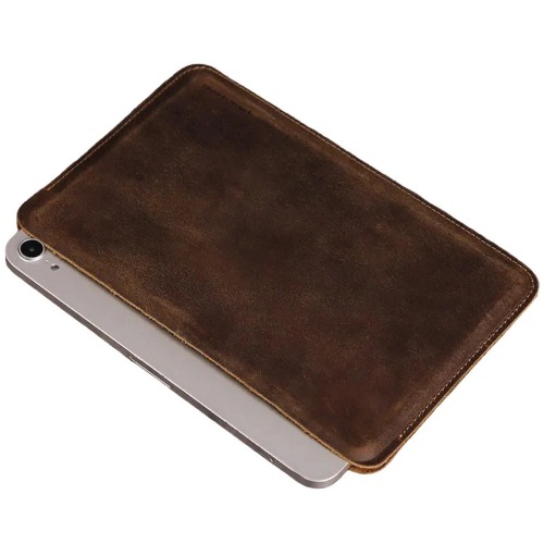USP Leather Sleeve Apple iPad Mini (7.9') (5th/4th/3rd/2nd/1sth Gen) / iPad Mini (8.3') (6th Gen) Case Brown - 3 Years Warranty