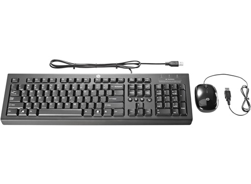 HP USB Essential Keyboard Mouse Combo Black - programmable pre-programmed buttons KB