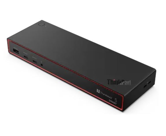 Lenovo 40BA0265AU Laptop ThinkPad Thunderbolt 5 Smart Dock 7500 - 180W PD 2xThunderbolt 5 2xUSB-C 1xHDMI 2xDP 3xUSB-A 1x2.5Gb LAN Audio Jack Supports 5 displays