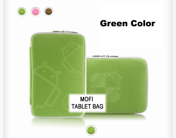 Tablet 10' MofiZip Case Green Andriod logo. Suit any 10' tab