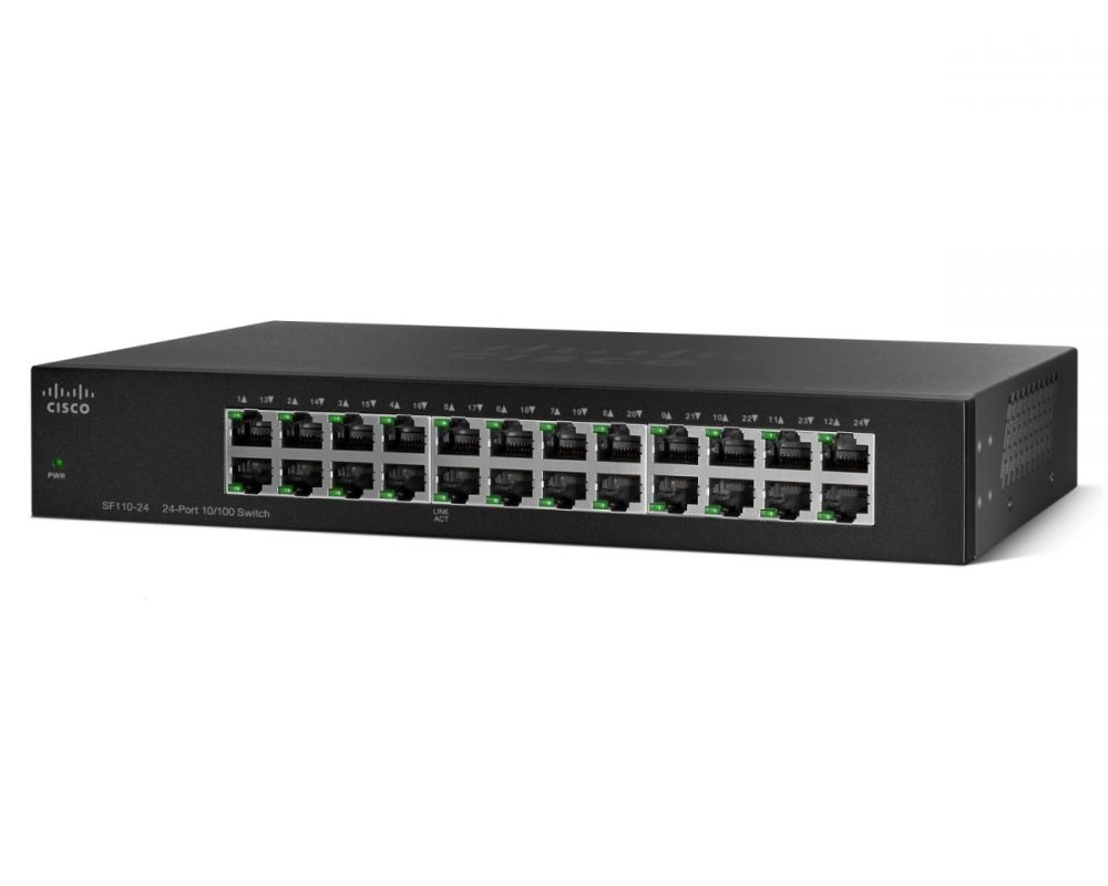 Cisco 24 Port 10/100 Unmanaged 1U Rackmountable Switch