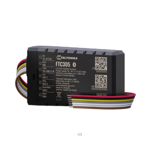 Teltonika FTC305 Compact 4G LTE Cat 1 e-mobility tracker with CAN data reading and flexible installation options