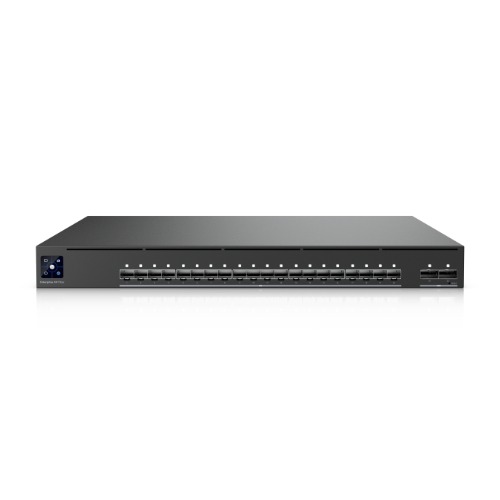 Ubiquiti EAV-Aggregation Print media Enterprise Audio/Video Fiber, Enterprise Audio/Video Switch(20) 10G SFP+(2)100G QSFP28 Uplinks.Supports PTP, SMPTE ST 2110 *Require Deal Reg*