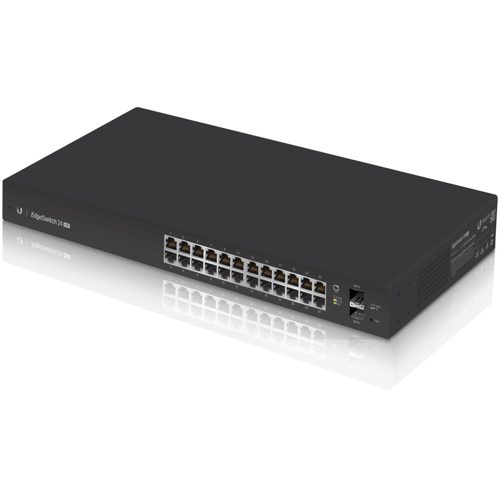 Ubiquiti EdgeSwitch 16 - 16-Port Managed PoE+ Gigabit Switch 150W Total Power Output - Supports PoE+ and 24v Passive