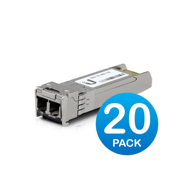 Ubiquiti UFiber 10Gbps Multi-Mode Optical Module, SFP+, 20-Pack, Duplex LC connector, Connection up to 300 m
