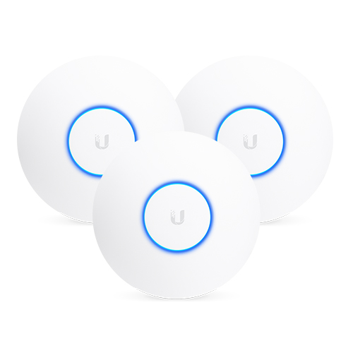 Ubiquiti UAP-nanoHD-3 Network hardware NanoHD Unifi Compact 802.11ac Wave2 MU-MIMO Enterprise Access Point, 3-Pack *PoE injector is not included, Upgrade from AC-PRO