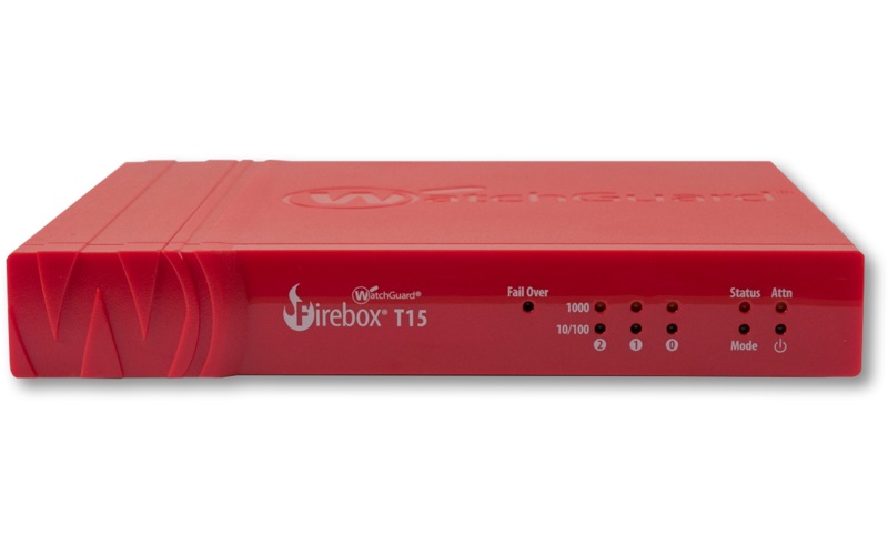 WatchGuard Firebox T15 with 3-yr Standard Support (WW) - Only available to WGOne Silver/Gold Partners
