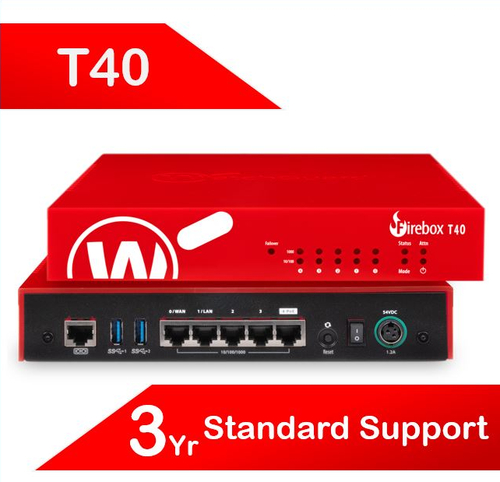 WatchGuard Firebox T40 with 3-yr Standard Support (AU) - Only available to WGOne Silver/Gold Partners