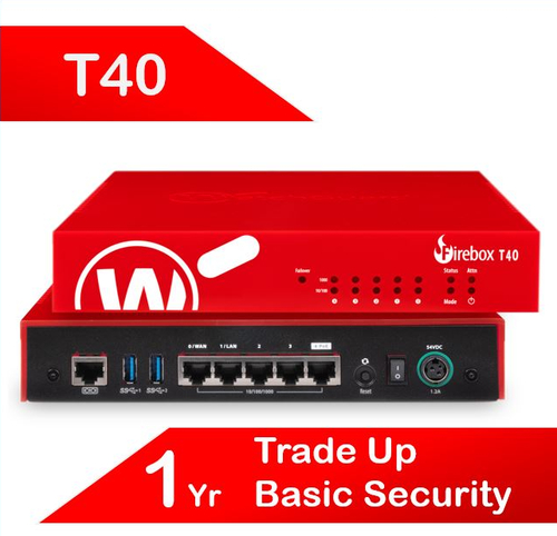 Trade Up to WatchGuard Firebox T40 with 1-yr Basic Security Suite (AU)
