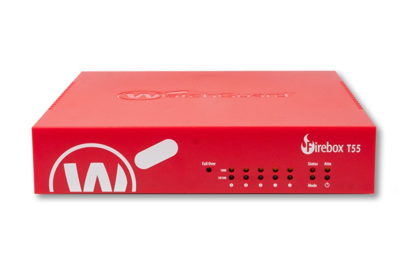 WatchGuard Firebox T55 with 1-yr Standard Support (WW) - Only available to WGOne Silver/Gold Partners